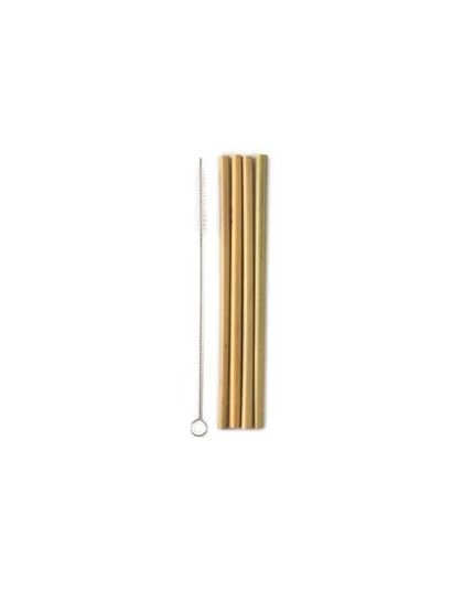 The Humble Co. Bamboo Straws Επαναχρησιμοποιούμενα καλαμάκια από 100% βιοδιασπώμενο Bamboo - Αξεσουάρ στο naturalcarebeauty.gr