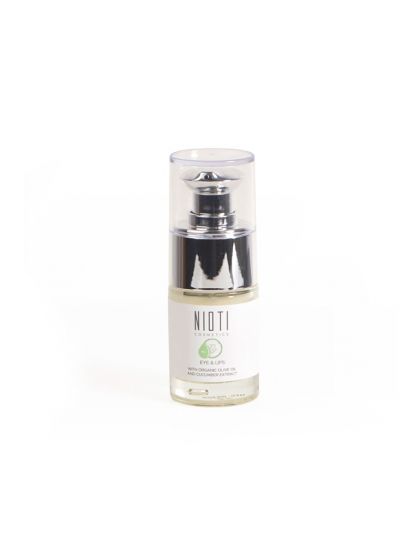Nioti Eyes & Lips Cream With Organic Olive Oil & Cucumber Κρέμα Ματιών Χειλιών με Οργανικό Ελαιόλαδο & Αγγούρι, 15ml - Θεραπείες ματιών στο naturalcarebeauty.gr