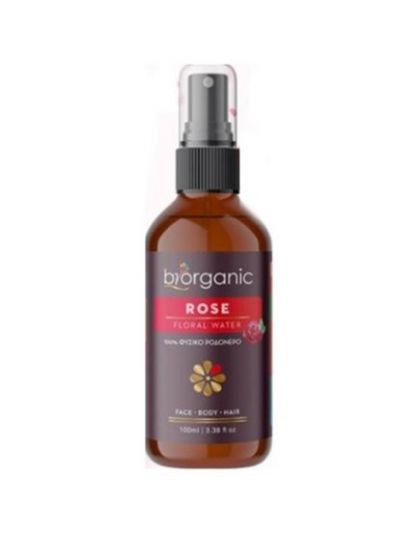Biorganic - Φυσικό Ροδόνερο από Φρεσκοκομμένα Τριαντάφυλλα-100ml - Ειδική φροντίδα στο naturalcarebeauty.gr
